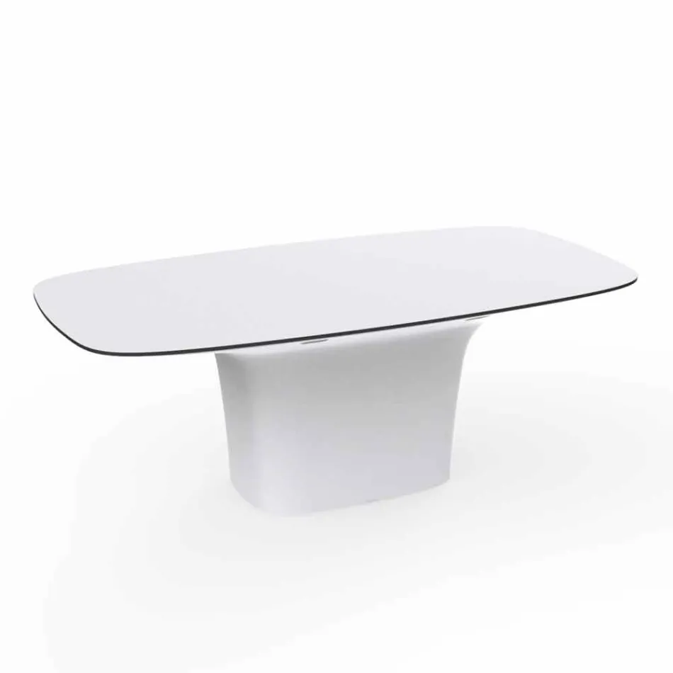 Vondom Ufo blanc design table d'extérieur L200xP100 cm Viadurini