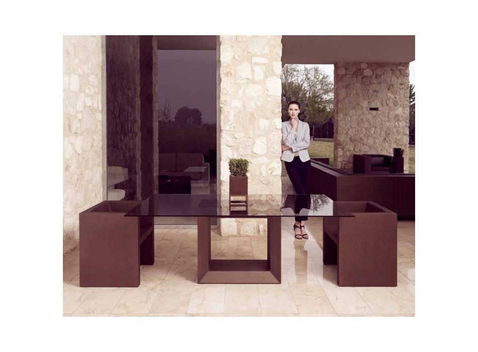 Vondom Vela fauteuil de jardin en bronze de design moderne Viadurini