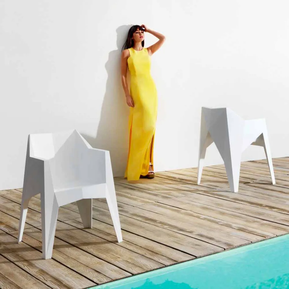 Vondom Voxel chaise de jardin colorée avec un design moderne Viadurini