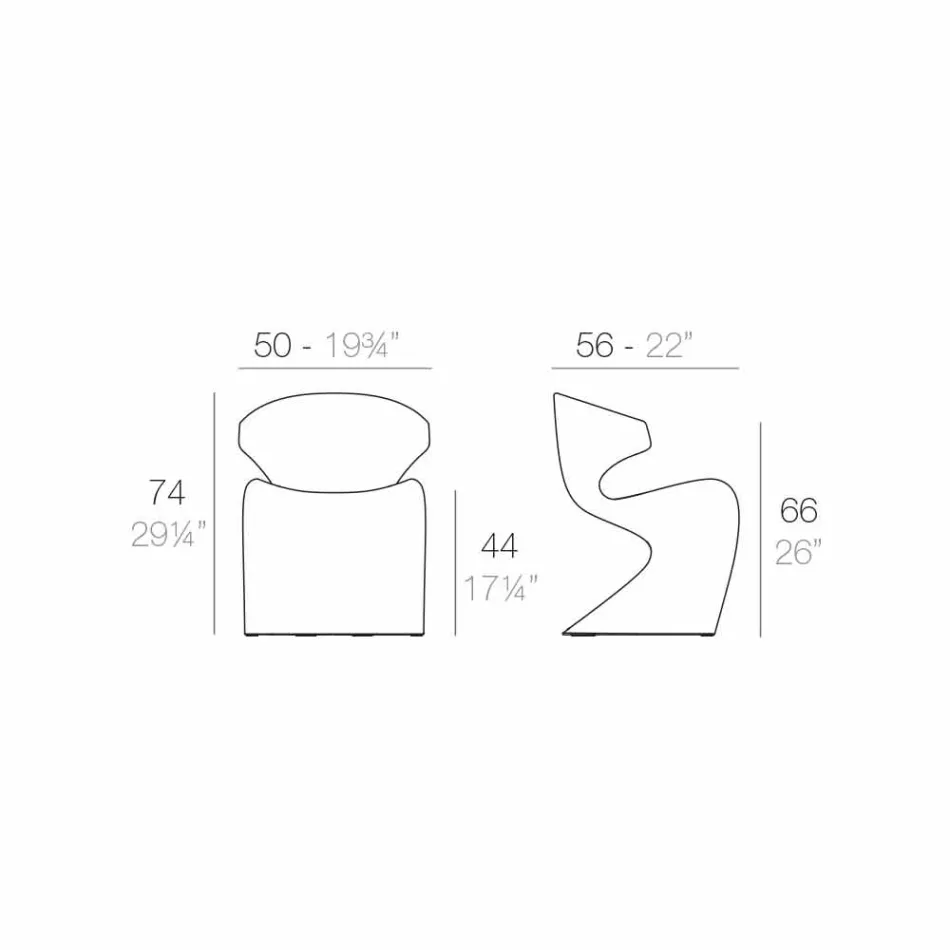 Vondom Wing chaise de jardin design moderne Viadurini